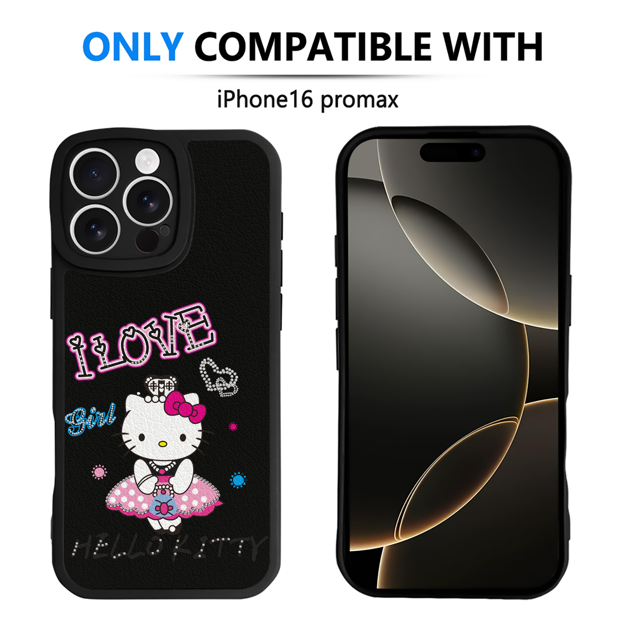 （画像用） Hello Kitty ハローキティ 【iPhone 16シリーズ対応】シリコンスマホケース（レザー調） 材質：シリコン